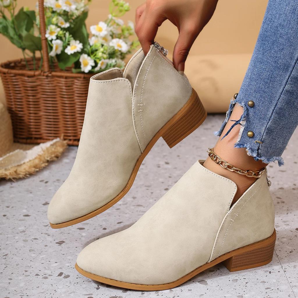 Women Boots Autumn New Pointed Thick Heel Boots Women Plus Size Fashion Shoes for Women Comfortable Casual Boots Botas De Mujer