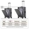 DCLOUD Aluminum Front-Opening Carry-On Suitcase with Cup Holder