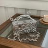 Luxury Gold Women Party Evening Bag for Women Metal Handle Clutch Handbag Purse Chain Shoulder Crossbody Mini Box Bags