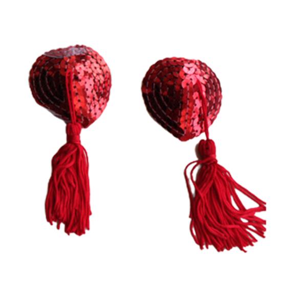 Sexy Femei Bling paiete ciucuri piept petale sutien sfarcului capac pasties autocolant