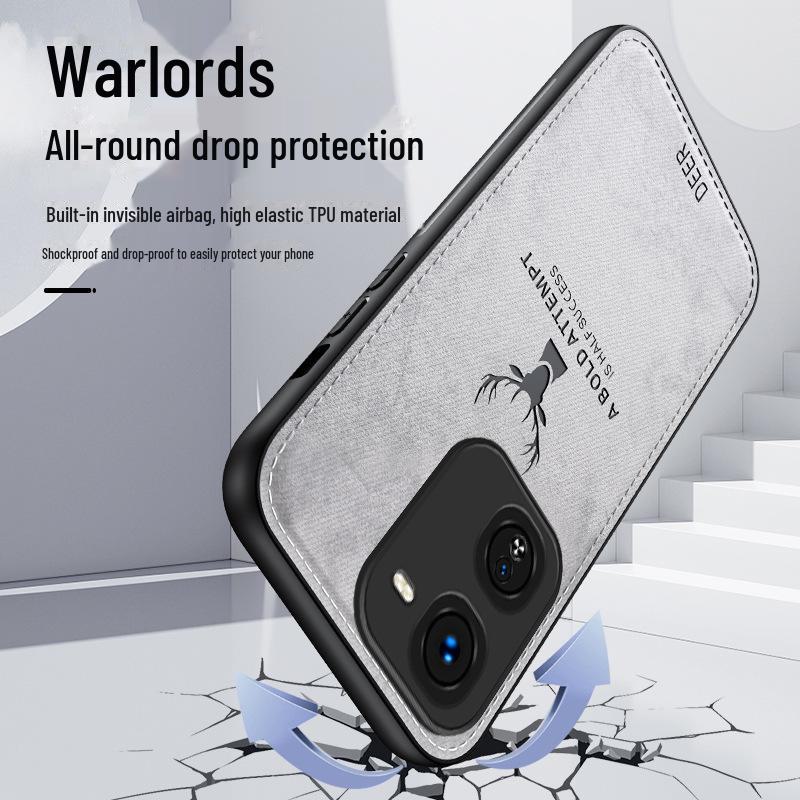 Protective Case for VIVO Y200i, Elk Head Y52S, IQOO12, IQOO Z9, Y36 - Full Cover, Anti-fall