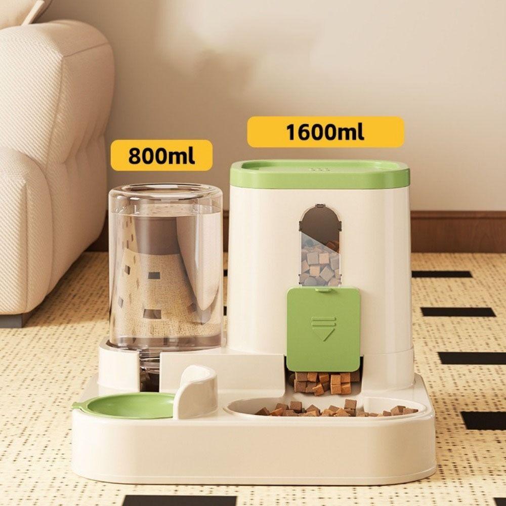 Dry Wet Separation Automatic Cat Water Feeder Integrated Cat Dog Food Bowl  for Water Feeding