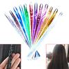 120pcs/lot Bling Hair Secoration Fashion Hair Tinsel Sparkle Glitter Extensions Highlights False Hair Strands Party Accessories