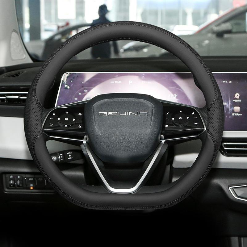 Car Auto Steering Wheel Cover Wrap for BAIC Beijing U5 Plus EU5 X7 D Type Steering Wheel
