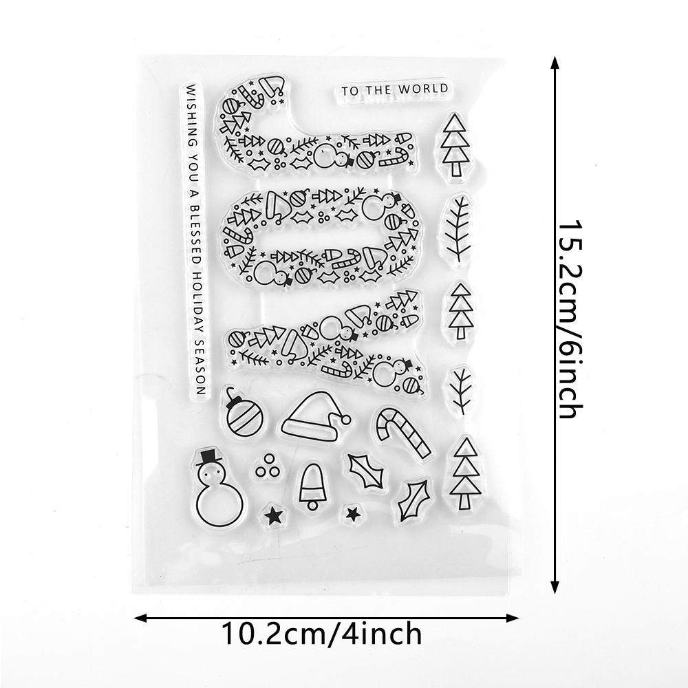 

JOY Рождественские Прозрачные Штампы и Металлические Вырубки для Изготовления Открыток Вырубки Трафареты для Тиснения Шаблон для DIY Скрапбукинга