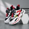 Children's breathable dad shoes autumn boys' shoes leather shoes new mesh sneakers button medium and older shoes