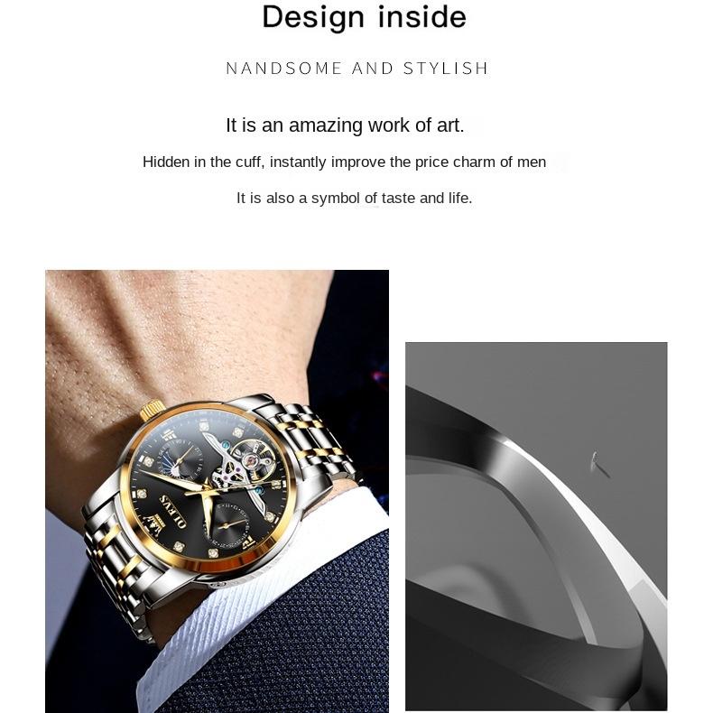 OLEVS Brand Multi-function Tourbillon Men's Watch Mechanical Watch Glow-in-the-dark Trend Men's Watch Business Model