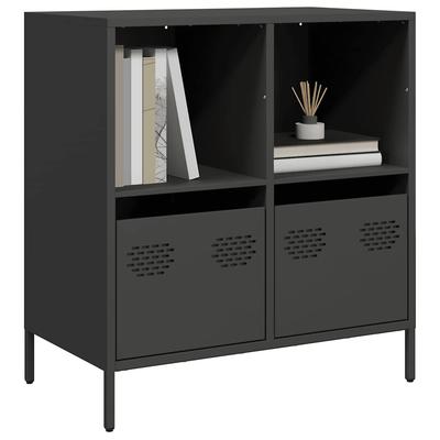 Vidaxl Szafka, Czarna, 68X39X73,5 Cm, Stal Walcowana Na Zimno