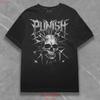 Gothic Skull Punish T Shirt Y2k Streetwear Fashion Vamp Retro Opium Unique Art Aesthetic Style Vintage Grunge Vintage
