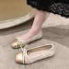 Square Head Flat Sole Single Shoes Women's New Spring and Summer Color Matching Skirt Versatile Light Mouth Soft Sole Lazy Shoes