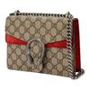 Gucci Dionysus Textured Tiger Head Spur Buckle Logo Print Canvas And Suede Chain Shoulder Bag Women Shoulder Bag Ebony 421970-KHNRN-8698