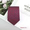 2024 Men's Jacquard Polyester Silk Tie - Floral and Stripe Design