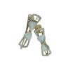 Cremefarbene Katzenaugen Schleife Haarspange - Retro Blume Hohl Damen Krallenclip Kopfschmuck Accessoire
