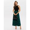 Damen Midi-Rock mit Print, Elastischer High-Waist Fließender A-Linien-Rock