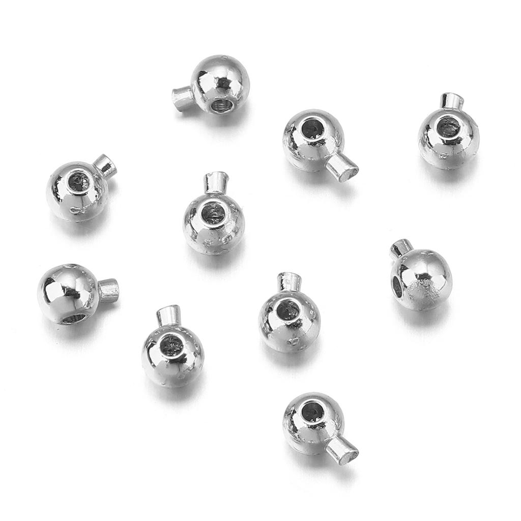 10pcs/lot Metal Crimp End Beads Stopper Beads Positioning Clasp Beads For Jewelry Making DIY Necklace Bracelet Accessories