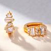 Elegant Zircon Geometric Earrings - European & American Style