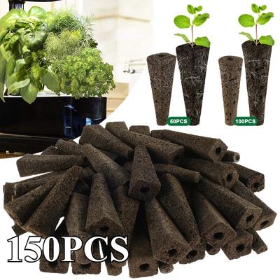 50/100/150Pcs Seed Grow Sponges Replacement Root Hydroponics Indoor Garden System Sponges Water Absorbent Grow Pod Kit