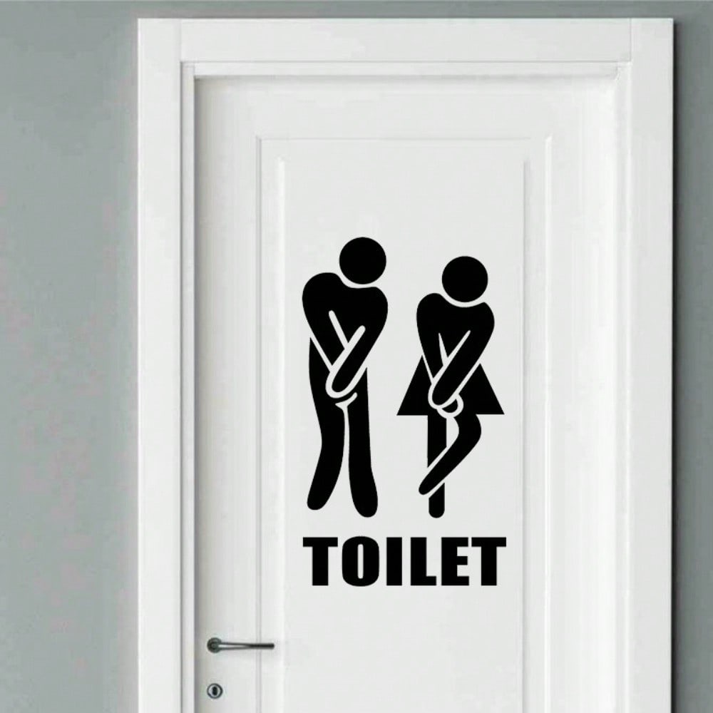 Add A Fun and Stylish Touch To Your Home with This Removable Man/Woman Toilet Sign Wall Sticker!