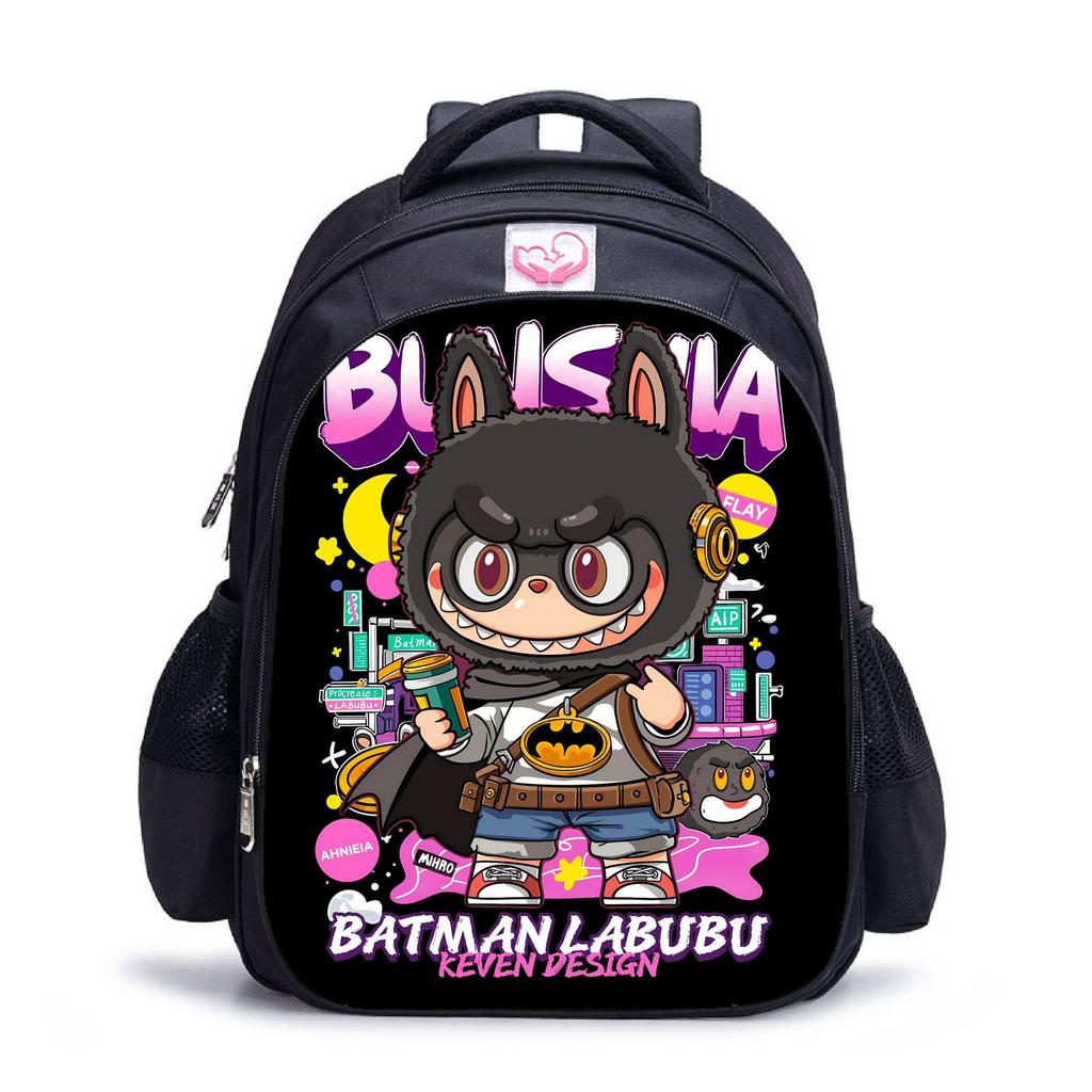 Labubu Trendy Children's Kindergarten Schoolbag Black Men's and Women's Backpack Cartoon Student Backpack 5530 CLE