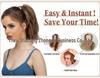 Adjustable High-Temperature Silk Short Curly Clip-On Ponytail Wig for Women