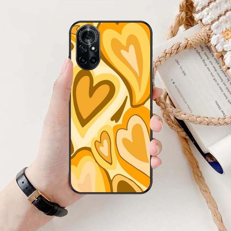 Cool Liquid Heart Phone Case For Honor 70 50 20 7S X9 X8 X7 Magic 4 3 Pro Soft Black Phone Cover
