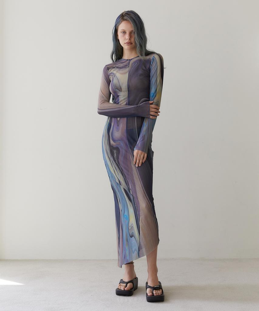 REVOIRSIS Rvis Net Maxi Dresses Multi