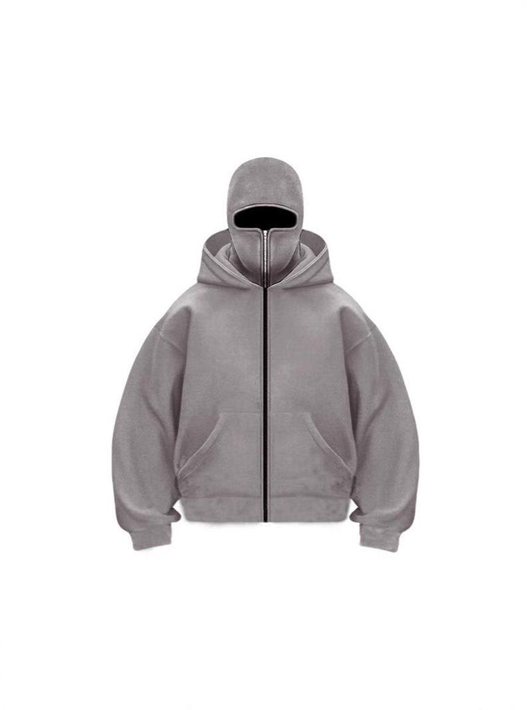 Men's Fleece Hoodie with Double Hood Design - European Size Loose Fit