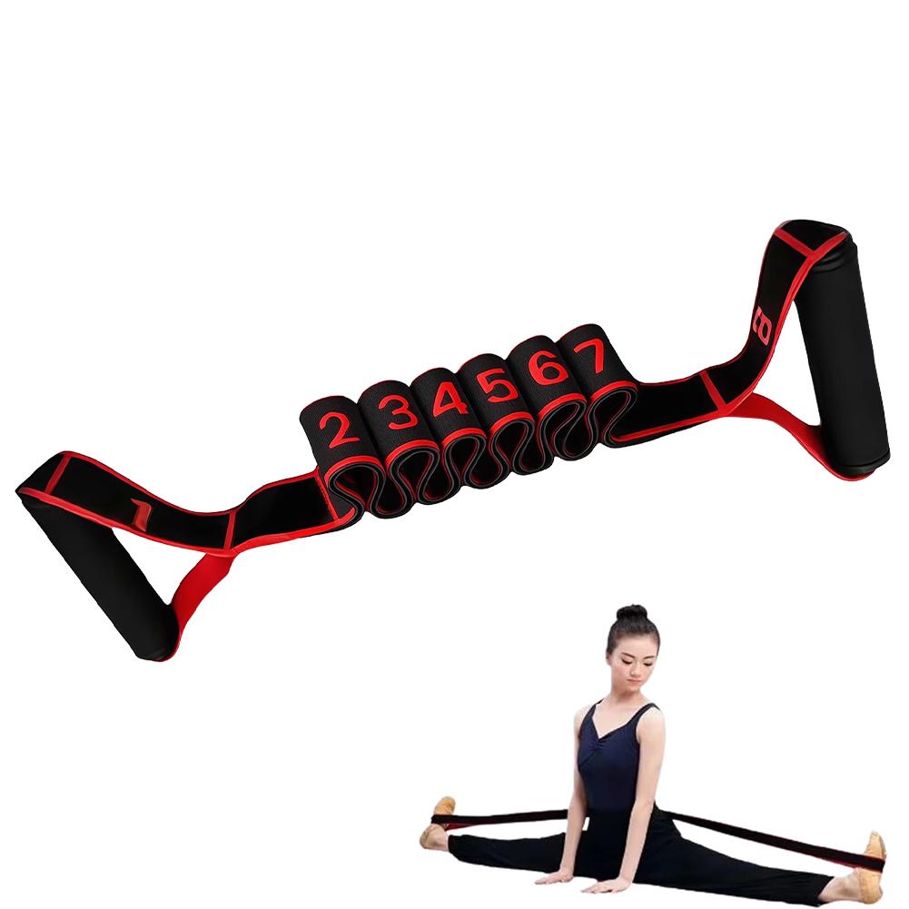 Fitness Resistance Band For Stretching And Yoga 8-Section Elastic Training Bands For Yoga,Stretching,Pilates,Fitness