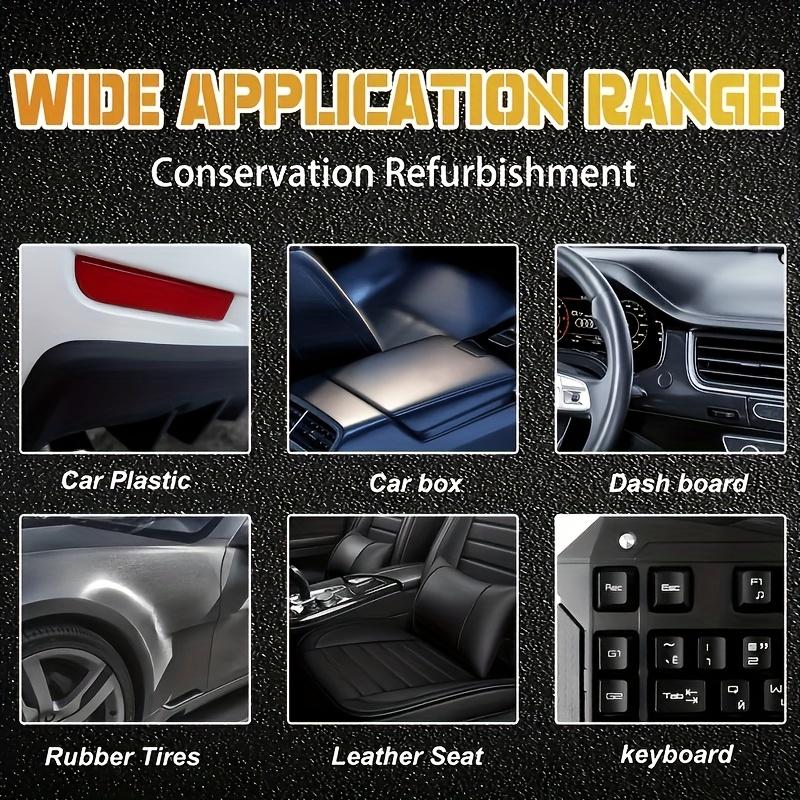 Plastic Coating Modification Paste, Long-lasting Black Light Whitening,repairing and Protecting Car Tires,inner and Outer Plastic Parts, Glossy Finish