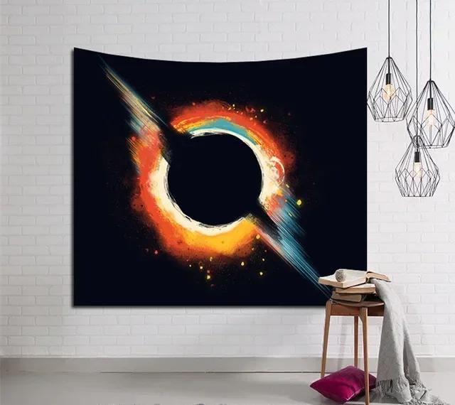 1pc,Galaxy Printed Wall Hanging Tapestry Hippie Retro Home Decor Beach Mat