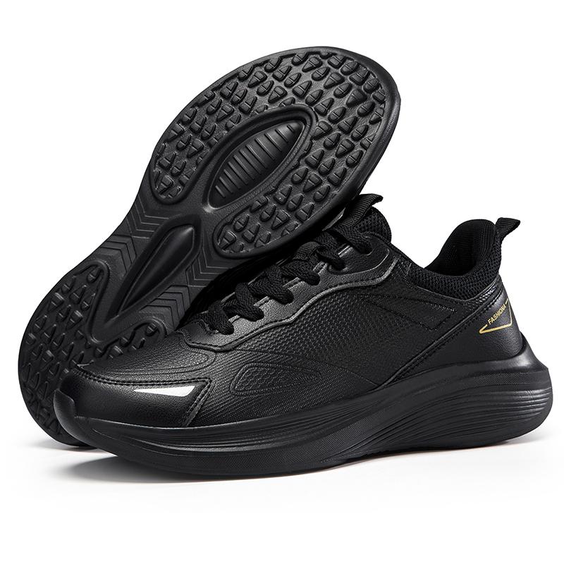 Fashion 2025 Man Leather High-quality Casual Breathable Flat Non-slip Tennis Shoes Outdoor Trendy Walking Shoes for Men