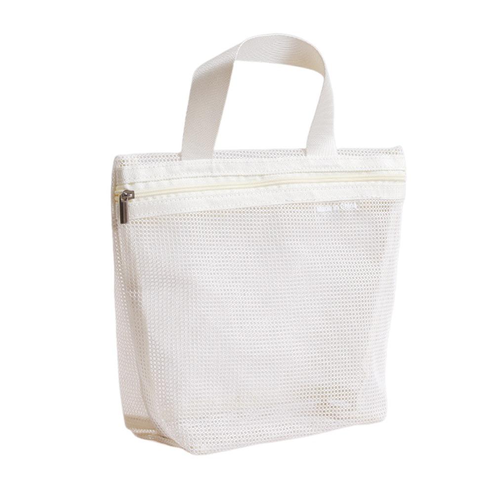 

Портативная сетчатая косметичка Прозрачная сумка для хранения Портативная косметичка Сумка для хранения большой вместимости Сумка для хранения нижнего белья бежевый