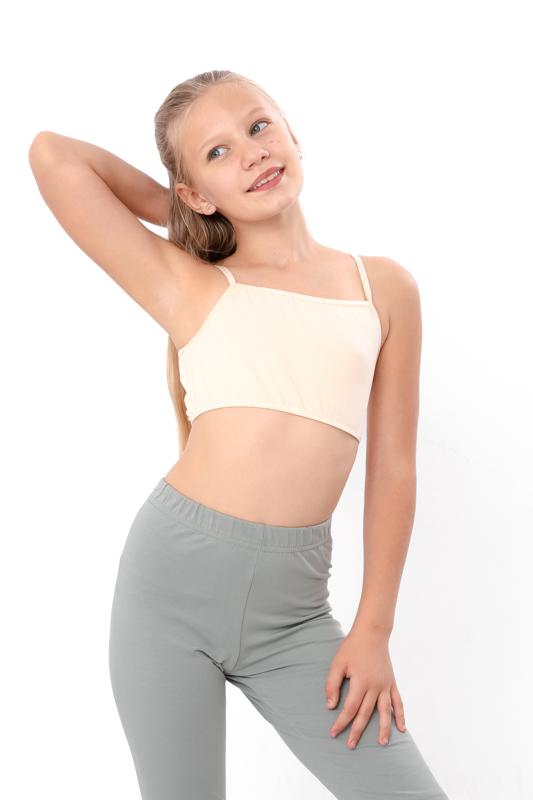 Crop Top – Top de Sujetador Sólido de Algodón-Lycra Elástico para Comodidad Diaria, Cualquier temporada 6067-052 HC