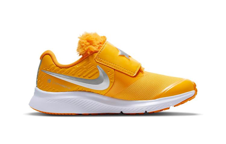 Kids' Sneakers Nike Star Runner 2 Slip Resistant Cushioning Low top Kids' Running Shoes Silver Yellow