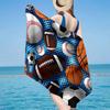 Sports Ball football Pattern Beach Towel, Super Soft Microfiber, Gift for Her/Him, Birthday, for Pool, Beach, Travel, Home Decor Fan gifts