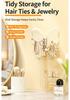 No Drill Butterfly Adhesive Hook, 3 Arms Rotating Hanging Hook, Household Decorative Storage Hanger for Bathroom Closet Kitchen