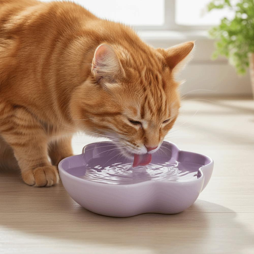 Paw Shaped Ceramic Cat Bowl Non-slip Large Capacity Pet Food Bowl Anti-Fall Anti-Choking Cat Food Water Bowl Puppy Feeding