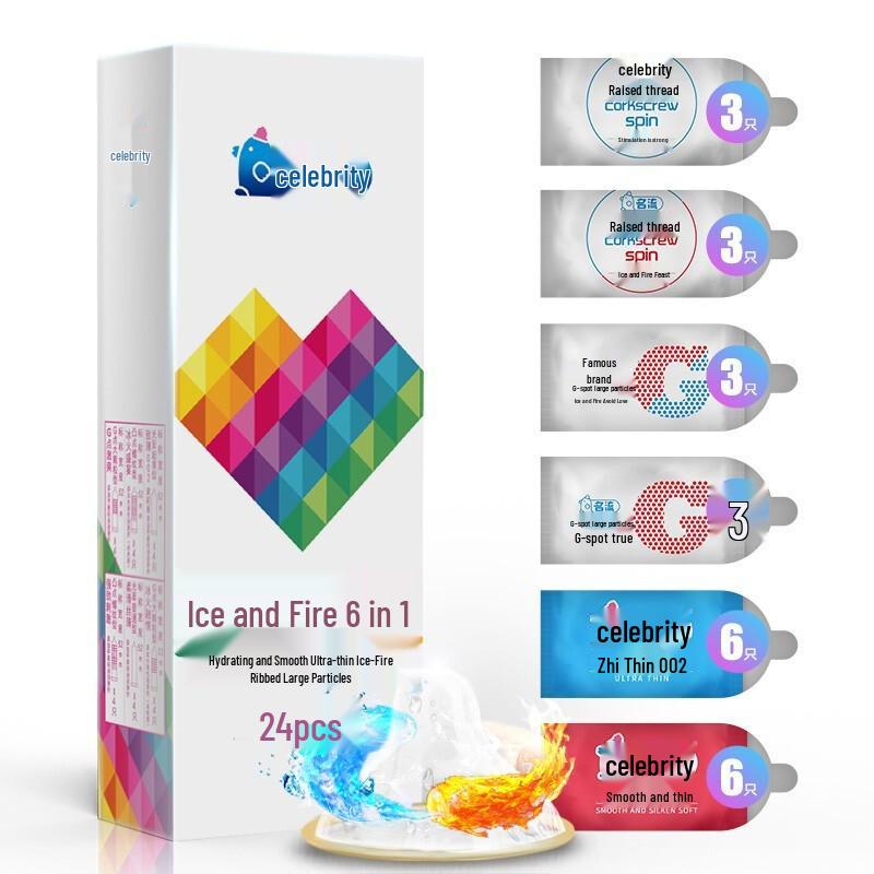 Celebrity Ultra Thin Ribbed Condoms with Hyaluronic Acid for Adult Pleasure and Family Planning