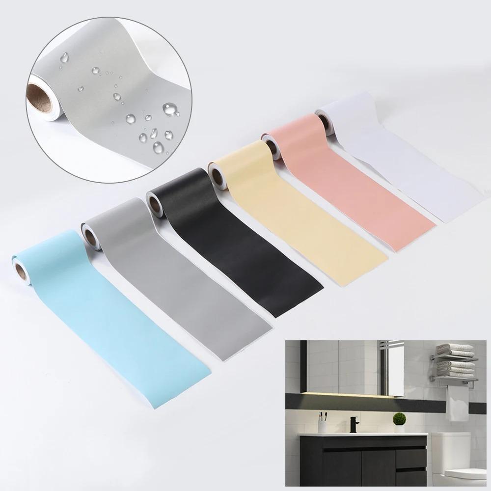 1PC 196.85in Home Decor Vinyl Decals Self-adhesive Baseboard Wall Border Stickers Waist Line Wallpaper Skirting Line