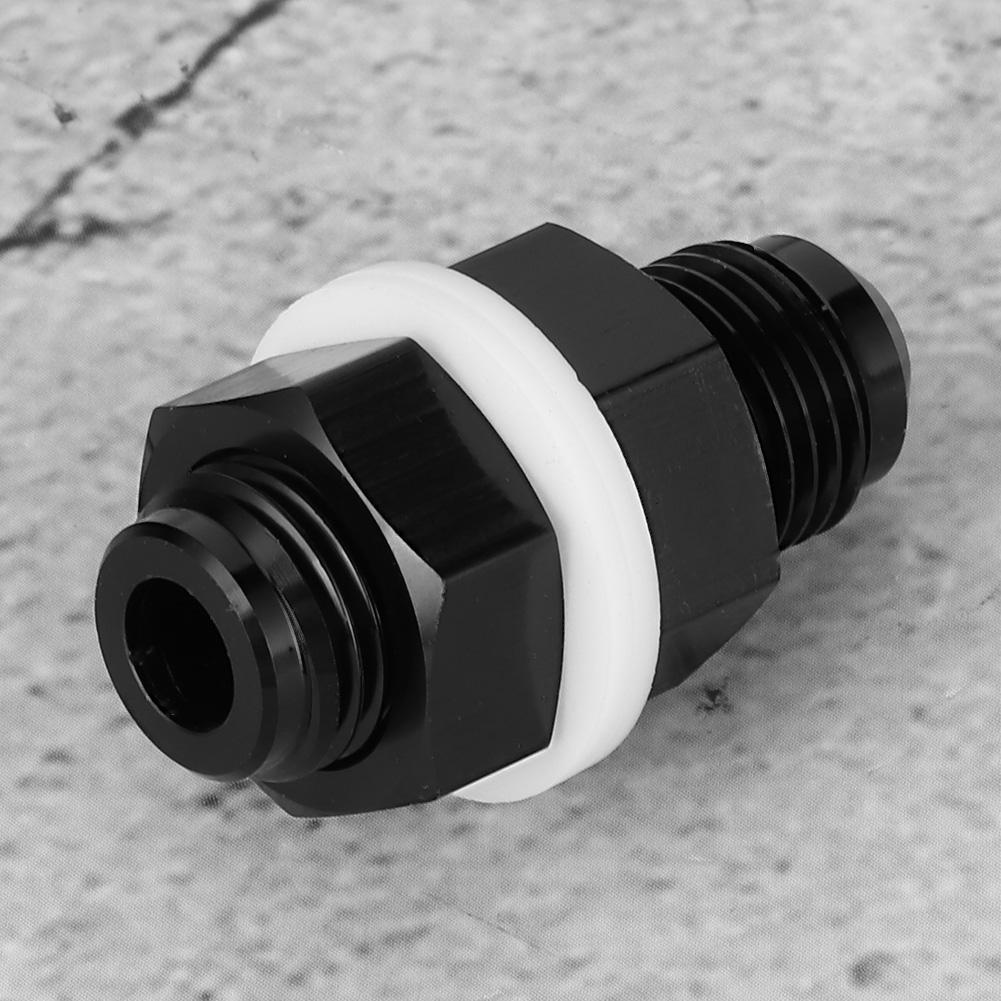 AN6 Bulkhead Fitting Flare Fuel Cell Adapter with PTFE Washer for Most Fluids