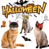 3Pcs Halloween Cat Mask Cat Superhero Cosplay Apparel Bat-Themed Pet Costume Accessories for Small Medium Cats