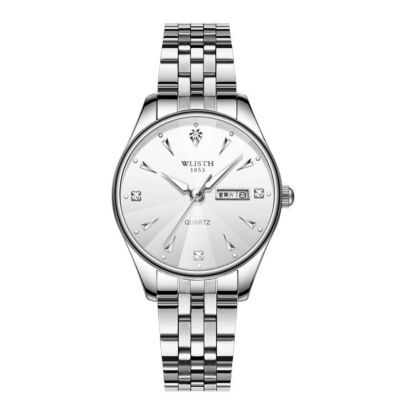 New Top Brand Casual Double Calendar Luminous Quartz Couple's Watches