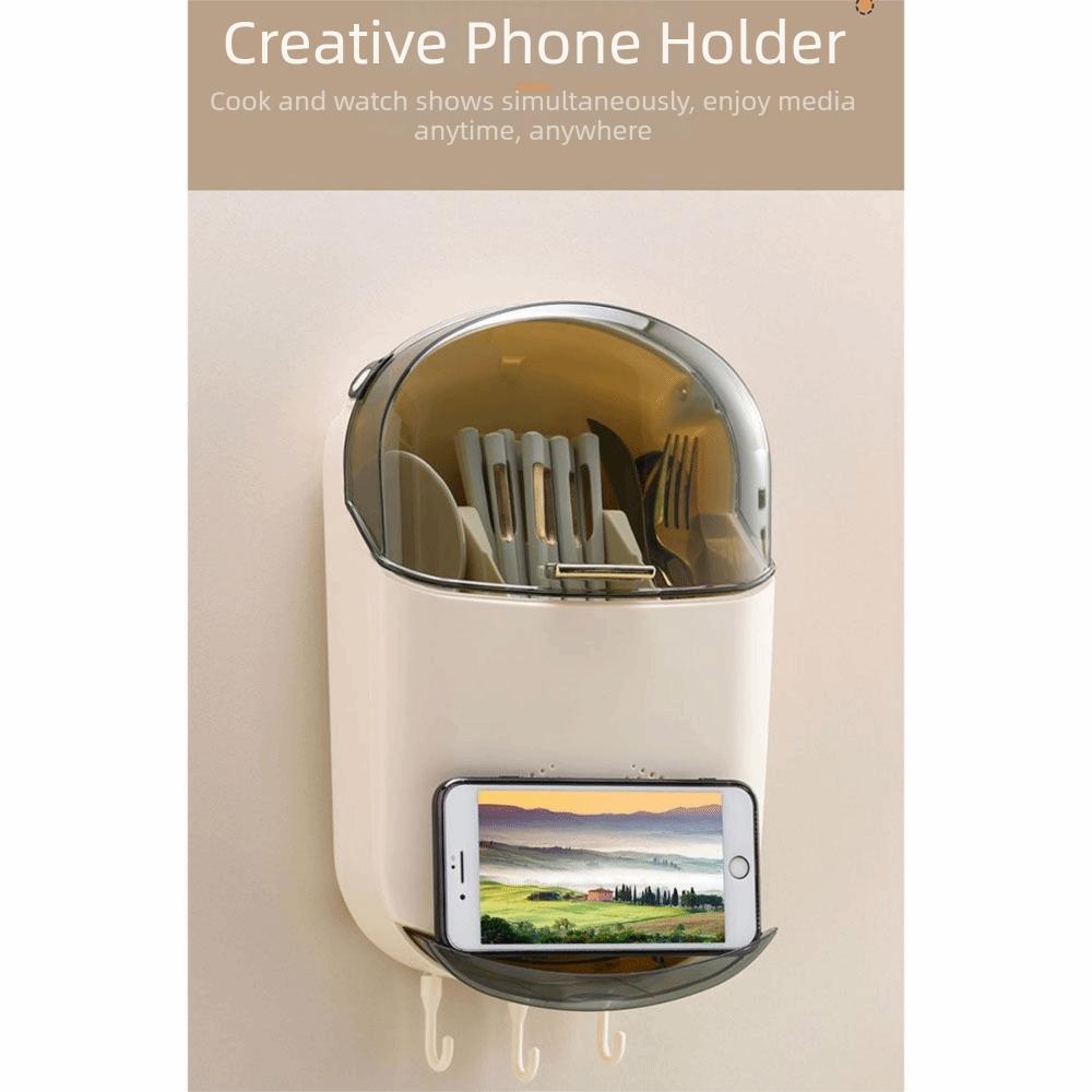 Wall Mounted Chopstick Rack Dustproof Chopstick Container Chopstick Holder Kitchen