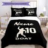 3pcs Custom Name 10 Bedding Set Duvet Cover Closure Includes 1 Duvet Cover & 2 Pillowcases, Soft and Comfortable for All Seasons.