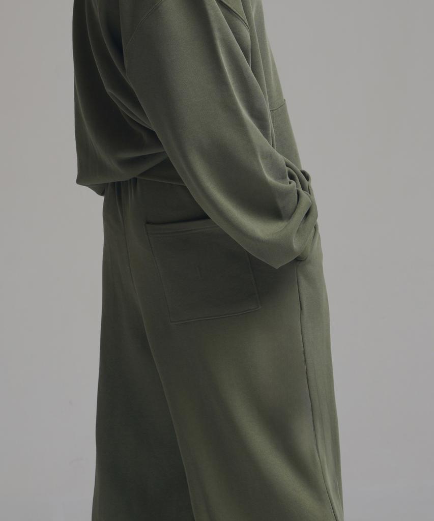 PHERMENON Pigment Oversized Wide String Jogger Pants - Khaki