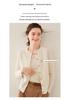 Women's Round Neck Single-Breasted Wool Cardigan - Autumn/Winter Cable Knit Long Sleeve Sweater Jacket