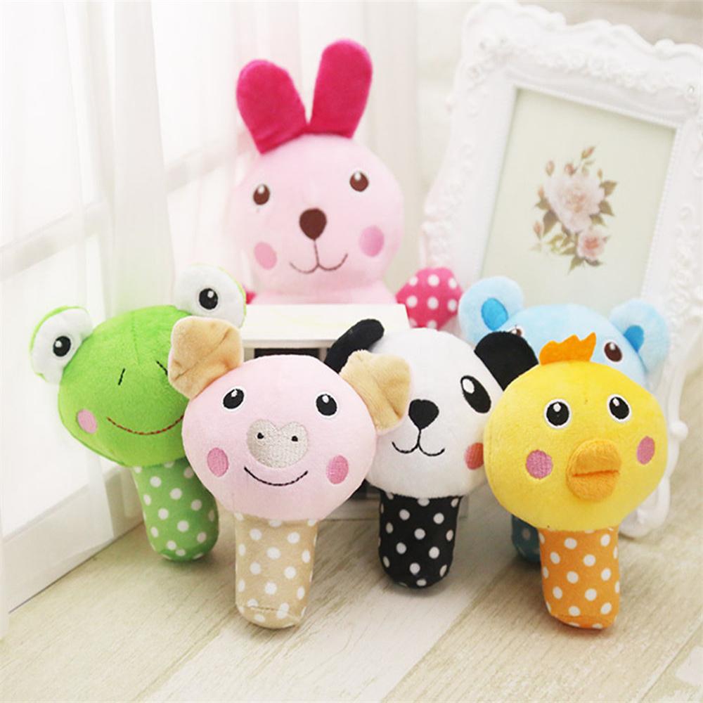 Funny Fleece Durability Chew Molar Toy Cute Pet Dog Cat Plush Squeak Sound Dog Toys Rabbit Frog Shape Pet Products