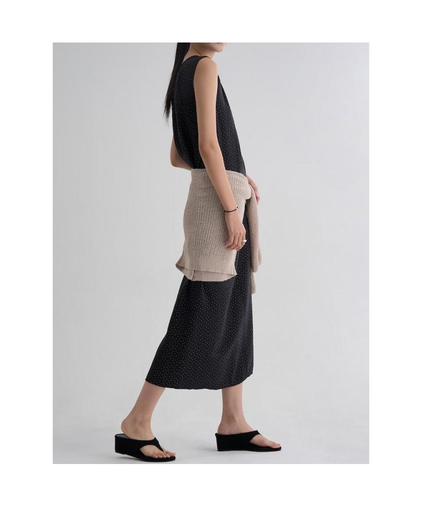 8SECONDS Sleeveless Dot Maxi Dress Black