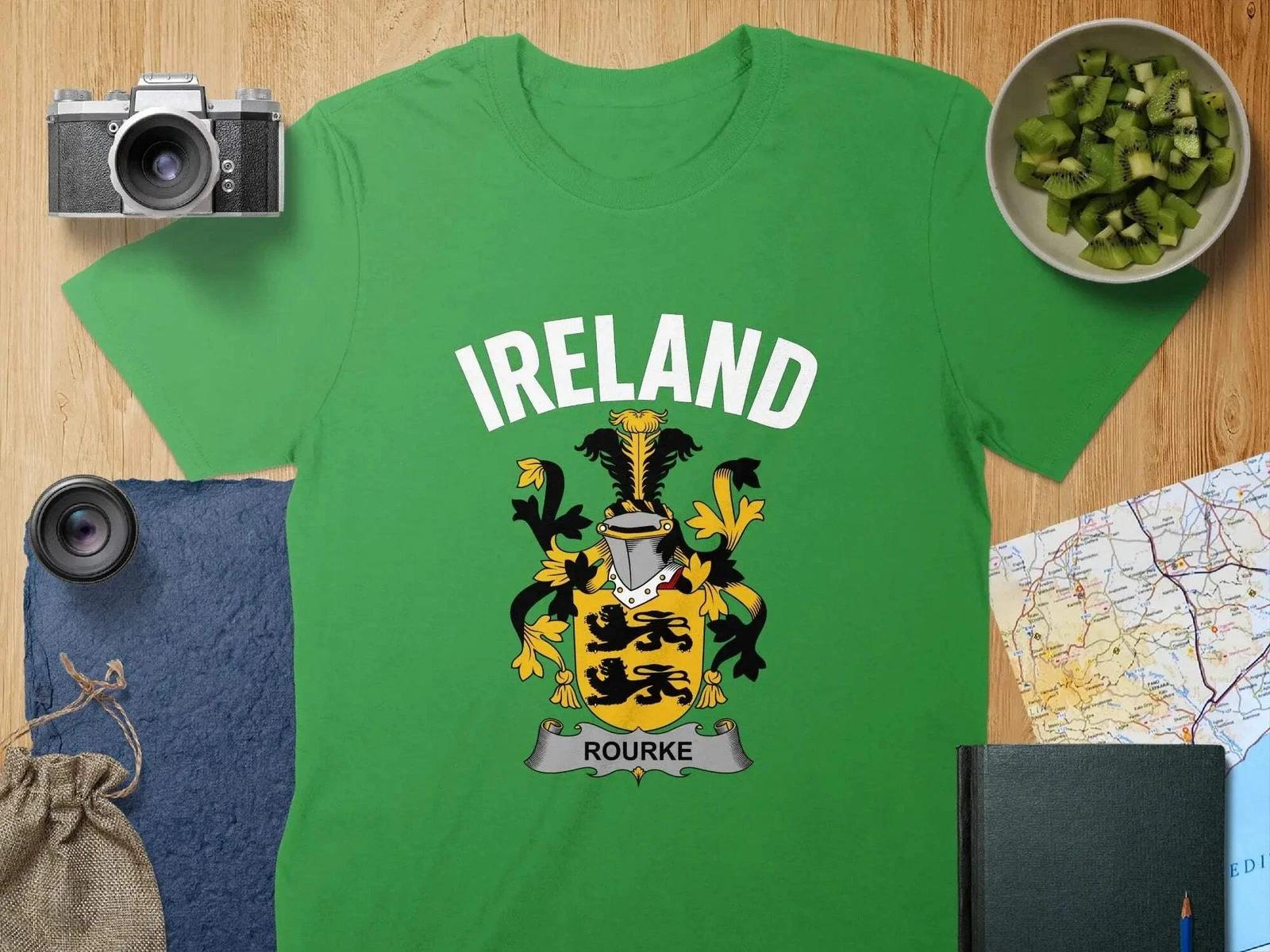 Rourke Coat Of Arms Ireland Irish T-Shirt L