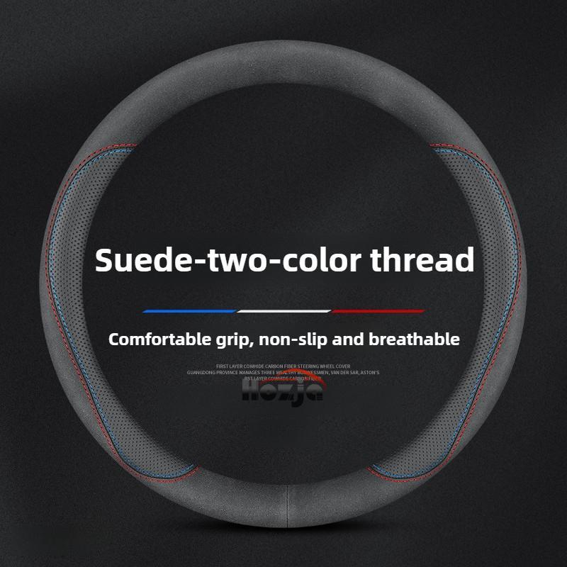 Leather Car Steering Wheel Cover for Mercedes Benz Amg CLS GLC GLB CLA 250 W218 W166 C200 W204 W245 W203 W221 W211 Accessories